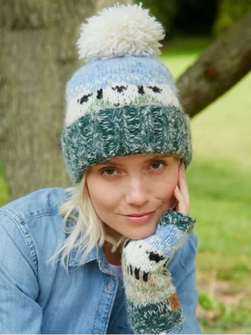 PACHAMAMA HAZY SHEEP BOBBLE BEANIE (SHERPA FLEECE)